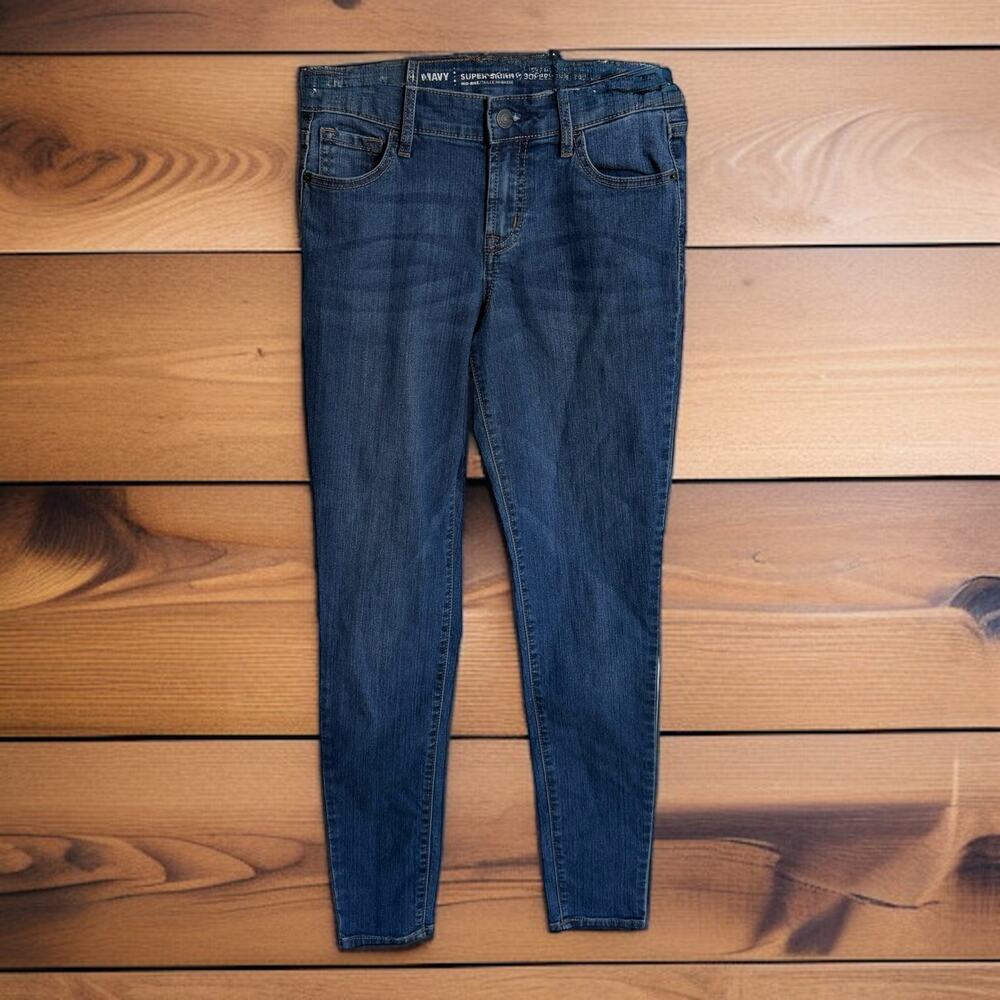Old Navy Womens Jeans Sz 2 Super Skinny Mid Rise Wow Medium Wash Blue